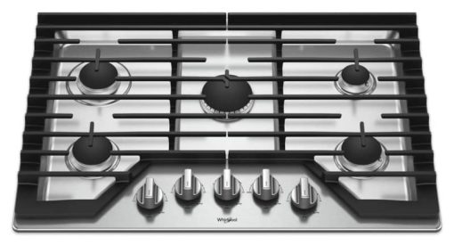 Whirlpool 30" Stainless Steel Gas Cooktop With Griddle - Image 3