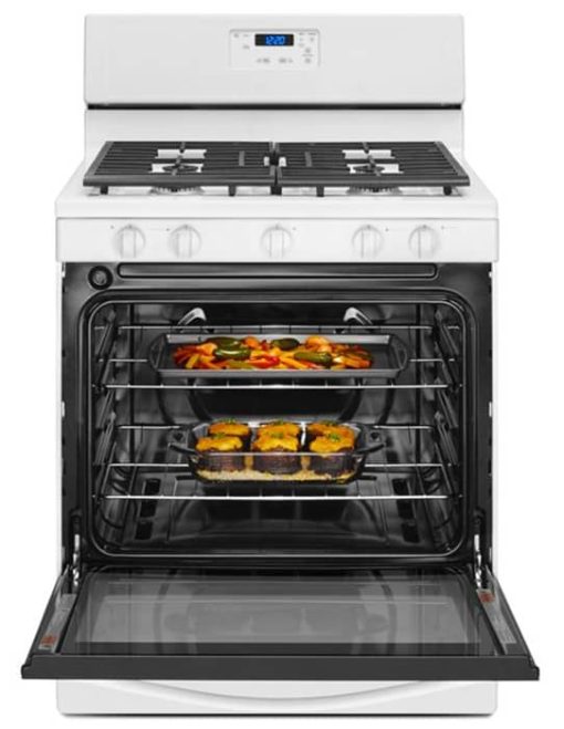 Whirlpool 5.1 Cu. Ft. White Freestanding 5-Burner Gas Stove - Image 3