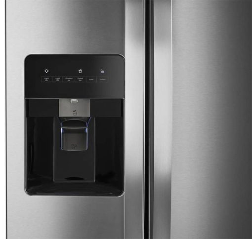 Whirlpool 36" Monochromatic Stainless Steel Side-By-Side Refrigerator - Image 3