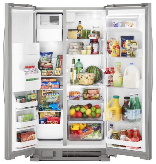 Whirlpool ADA 33" Monochromatic Stainless Steel Side-By-Side Refrigerator - Image 2