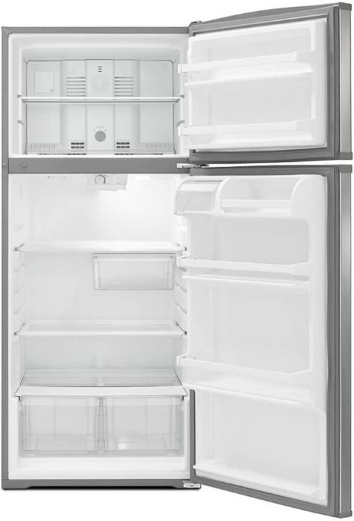 Whirlpool ADA 28" Monochromatic Stainless Steel Top Freezer Refrigerator - Image 3