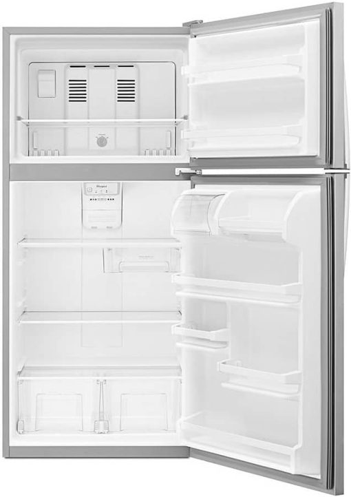 Whirlpool ADA 30" Monochromatic Stainless Steel Top-Freezer Refrigerator - Image 3