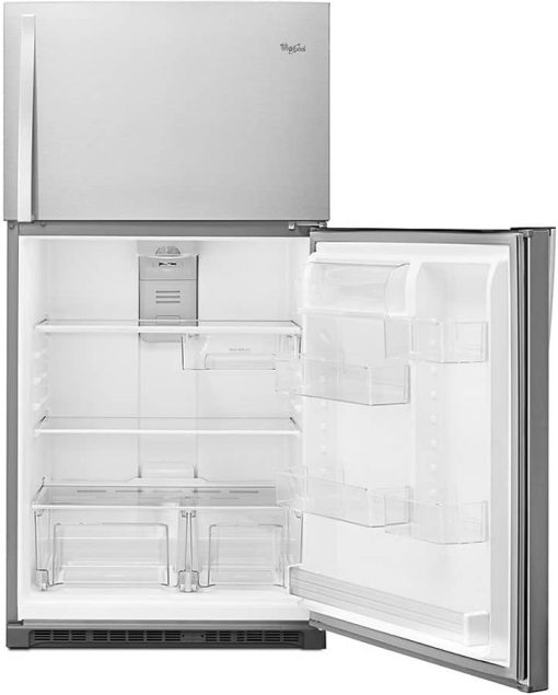 Whirlpool ADA 33" Monochromatic Stainless Steel Top Freezer Refrigerator - Image 3
