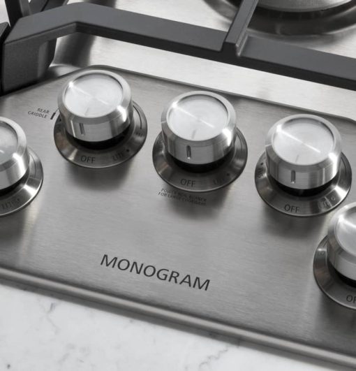 Monogram ADA 36" Stainless Steel Deep-Recessed Natural Gas Cooktop - Image 3