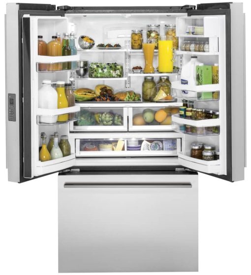 Monogram ENERGY STAR 23.1 Cu. Ft. Stainless Steel Counter-Depth French-Door Refrigerator - Image 2