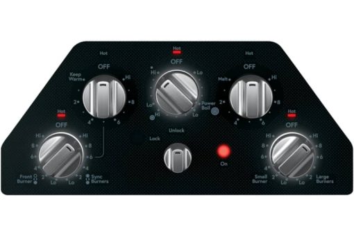 Cafe ADA 30" Black With Brushed Stainless Built-In Electric Cooktop - Image 3