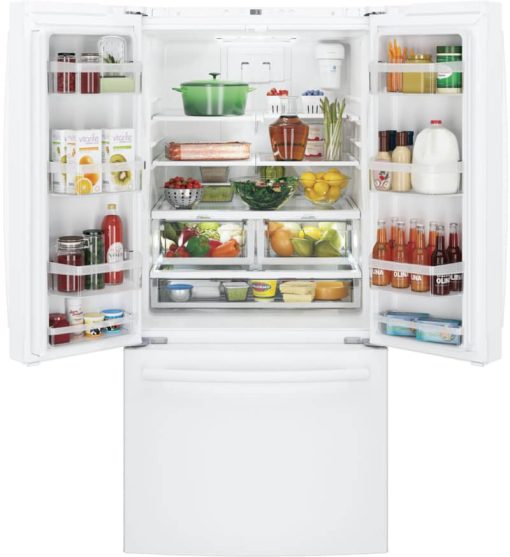 GE ENERGY STAR 24.7 Cu. Ft. White French-Door Refrigerator - Image 2