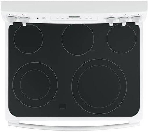 GE 30" White Freestanding Electric Convection Range - Image 3