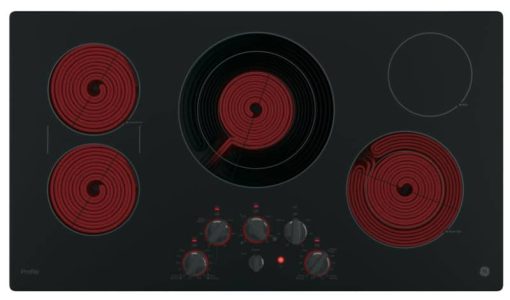GE Profile ADA 36" Black Built-In Knob Control Electric Cooktop - Image 2