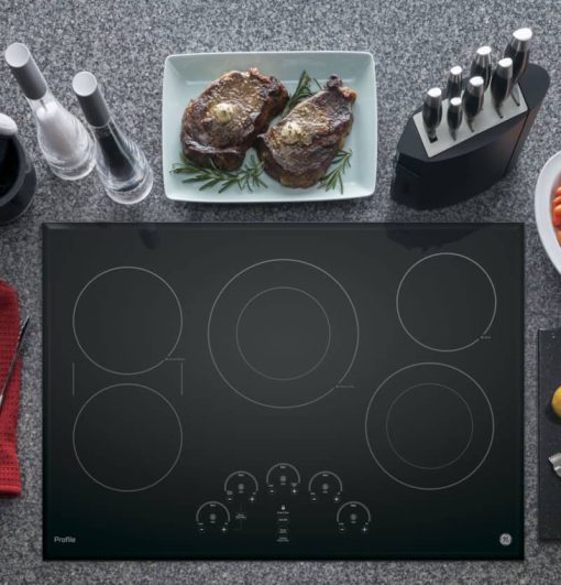 GE Profile ADA 30" Black Built-In Touch Control Electric Cooktop - Image 3