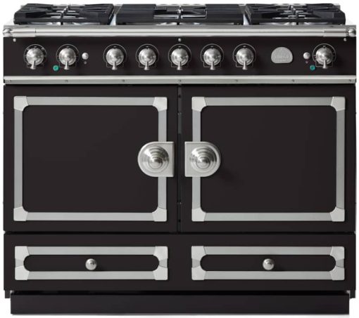 La Cornue CornuFe 110 43" Matte Black With Satin Chrome Dual Fuel Range