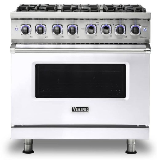 Viking 7 Series 36" White Liquid Propane Dual Fuel Range