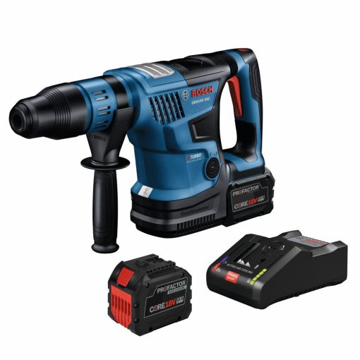 Bosch PROFACTOR 18V Hitman 1 9/16" Rotary Hammer Kit Connected Ready SDS max with 2 CORE18V 12Ah PROFACTOR Exclusive Batteries
