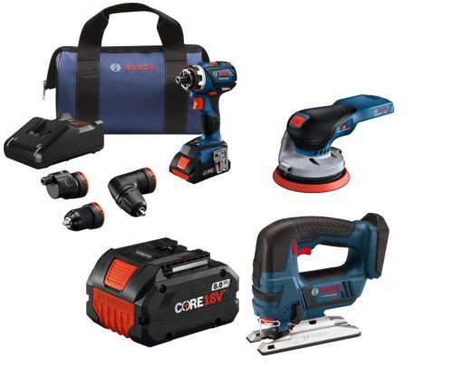 Bosch 18V 3 Tool Combo Kit Woodworking Bundle
