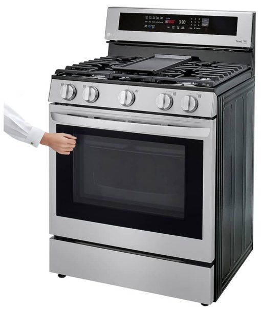 LG 5.8 Cu. Ft. PrintProof Stainless Steel Smart Wi-Fi Enabled True Convection InstaView Gas Range With AirFry - Image 5