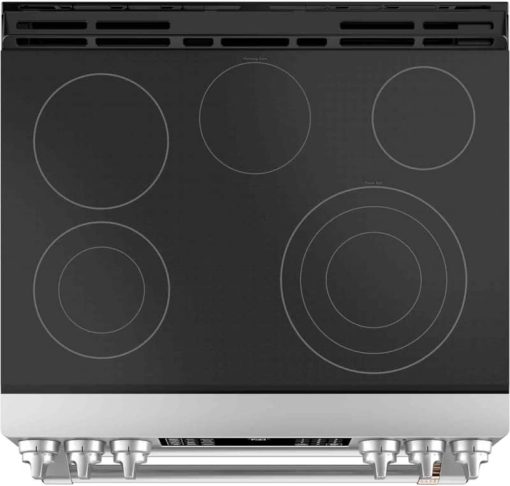 Cafe ADA 30" Stainless Steel With Brushed Stainless Smart Front-Control Radiant And Convection Double-Oven Slide-In Electric Range - Image 4