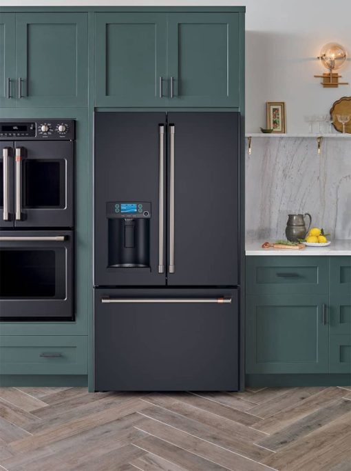 Cafe ENERGY STAR 27.8 Cu. Ft. Matte Black With Brushed Stainless Smart French-Door Refrigerator With Hot Water Dispenser - Image 7