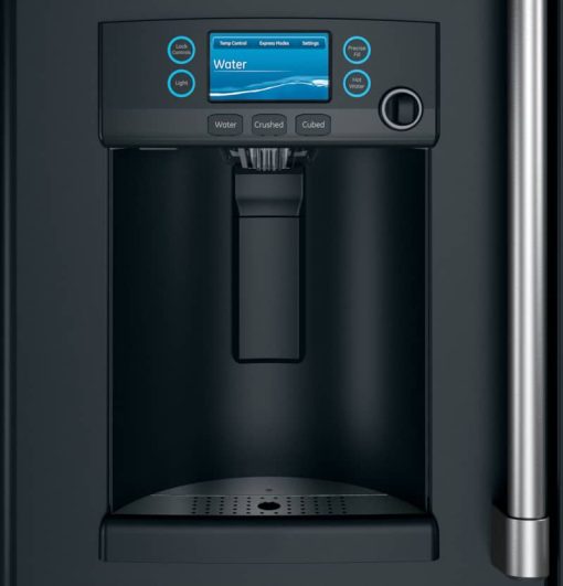Cafe ENERGY STAR 27.8 Cu. Ft. Matte Black With Brushed Stainless Smart French-Door Refrigerator With Hot Water Dispenser - Image 6