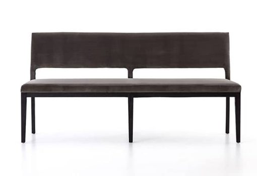 Four Hands Irondale Collection Sara Washed Velvet Grey Dining Bench - Image 2
