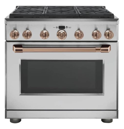 Cafe 36" Brushed Copper Handle & Knob Set For Pro Range - Image 4