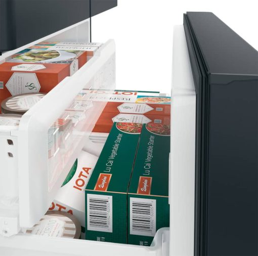 Cafe ADA 22.2 Cu. Ft. Matte Black Smart Counter-Depth French Door Refrigerator With Hot Water Dispenser - Image 6
