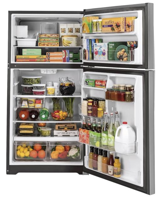 GE ENERGY STAR 19.2 Cu. Ft. Stainless Steel Top-Freezer Refrigerator - Image 2