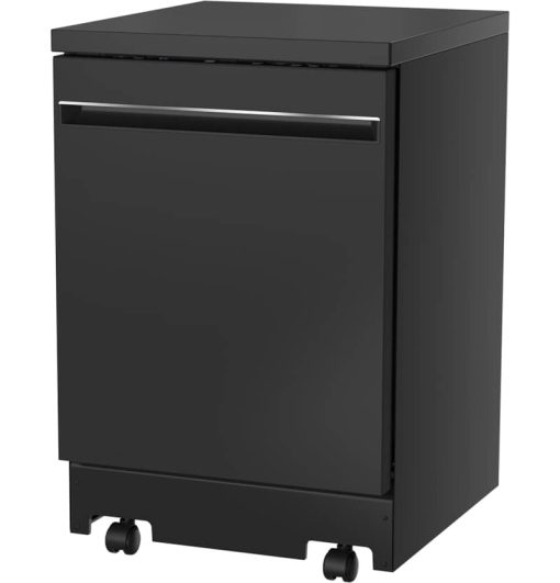 GE 24" Black Portable Dishwasher With Sanitize Cycle - Image 4