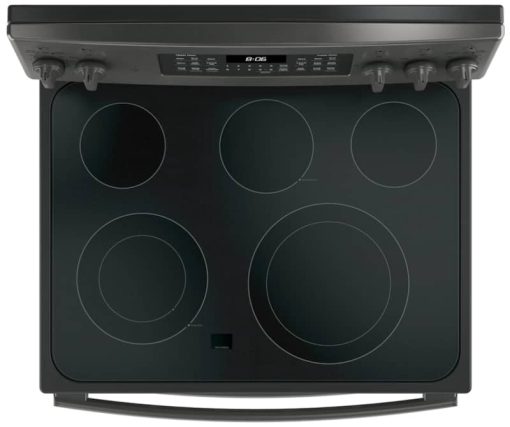 GE 30" Black Stainless Freestanding Electric Double Oven Convection Range - Image 4