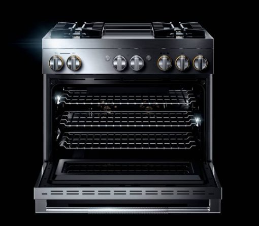 JennAir RISE 36" Stainless Steel Professional-Style Dual-Fuel Range With Chrome-Infused Griddle - Image 7
