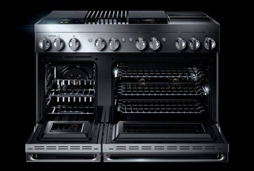 JennAir NOIR 48" Stainless Steel Professional-Style Dual-Fuel Range With Chrome-Infused Griddle & Gas Grill - Image 6