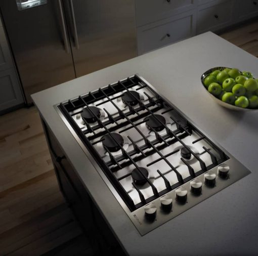 JennAir Euro-Style 36" Stainless Steel 6-Burner Gas Cooktop - Image 4