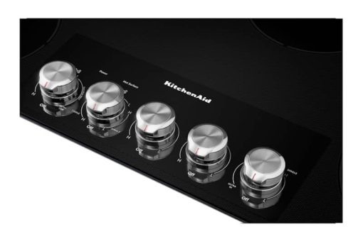 KitchenAid ADA 36" Black Electric Cooktop With 5 Elements And Knob Controls - Image 4