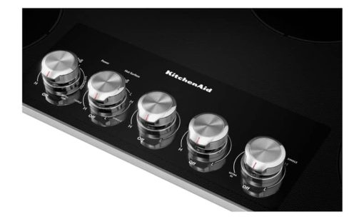 KitchenAid ADA 36" Stainless Steel Electric Cooktop With 5 Elements And Knob Controls - Image 4