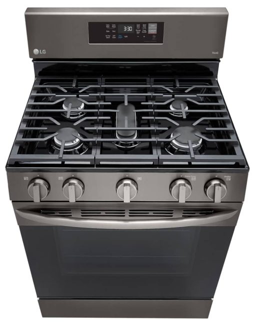LG 5.8 Cu. Ft. PrintProof Black Stainless Steel Smart Wi-Fi Enabled Fan Convection Gas Range With Air Fry & EasyClean - Image 4