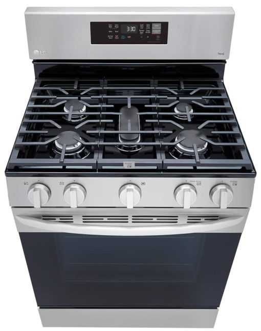 LG 5.8 Cu. Ft. Stainless Steel Smart Wi-Fi Enabled Fan Convection Gas Range With Air Fry & EasyClean - Image 4