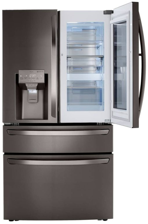 LG 23 Cu. Ft. PrintProof Black Stainless Steel Smart Wi-Fi Enabled InstaView Door-In-Door Counter-Depth Refrigerator With Craft Ice Maker - Image 3