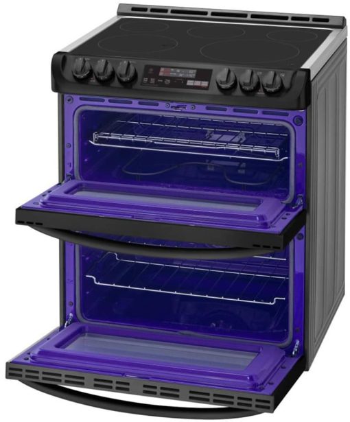 LG 7.3 Cu. Ft. Black Slide-In Double Electric Convection Range With ProBake Convection - Image 4