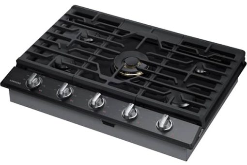 Samsung ADA 36" Fingerprint Resistant Black Stainless Steel Smart Gas Cooktop With 22K BTU Dual Power Burner - Image 4
