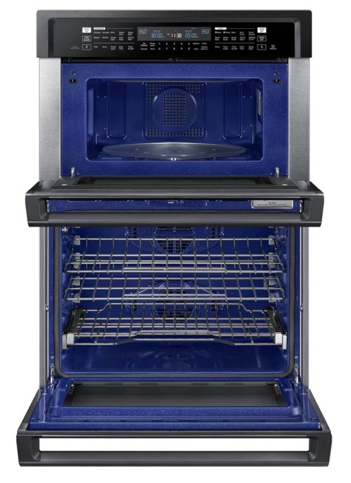 Samsung 30" Fingerprint Resistant Black Stainless Steel Built-In Combination Microwave Wall Oven - Image 2