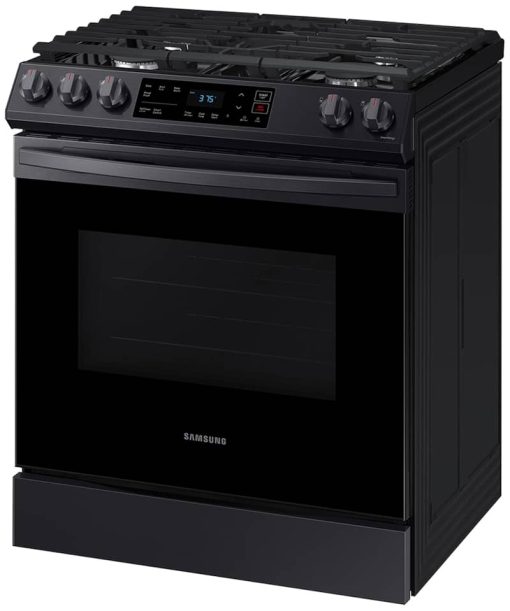 Samsung ADA 6 Cu. Ft. Fingerprint Resistant Black Stainless Steel Front Control Slide-In Gas Range - Image 4