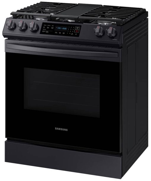Samsung ADA 6 Cu. Ft. Fingerprint Resistant Black Stainless Steel Slide-In Gas Range With Convection & Wi-Fi - Image 4