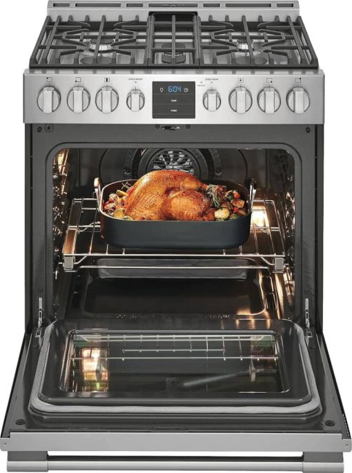 Frigidaire Professional ADA 30" Smudge-Proof Stainless Steel Front Control Gas Range With Air Fry - Image 4
