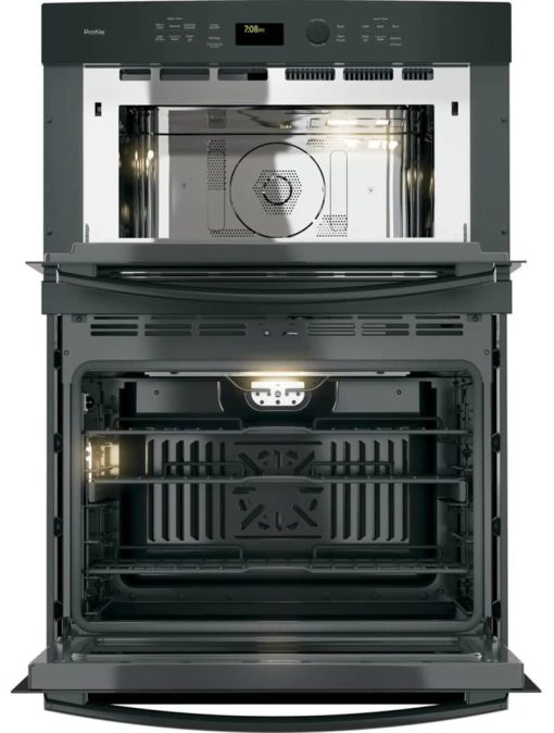 GE Profile 30" Black Built-In Convection Combination Microwave Wall Oven - Image 3