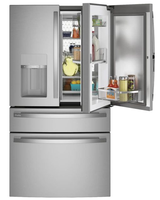 GE Profile 27.9 Cu. Ft. Fingerprint Resistant Stainless Steel Smart 4Door French-Door Refrigerator With Door In Door - - Image 4