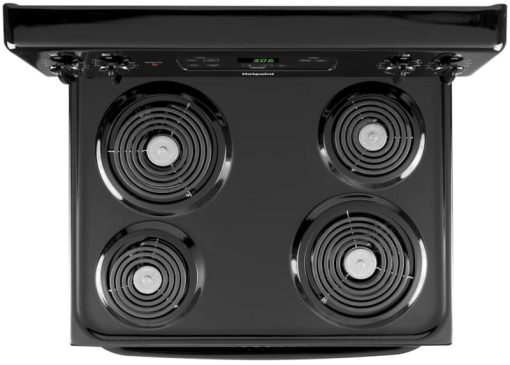 GE Hotpoint 30" Black Freestanding Standard Clean Electric Range - Image 4