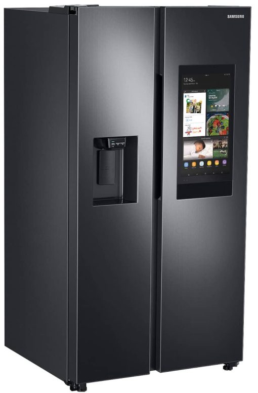 Samsung 26.7 Cu. Ft. Large Capacity Fingerprint Resistant Black Stainless Steel Side-By-Side Refrigerator With Touch Screen Family Hub - Image 7