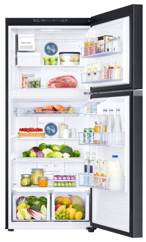 Samsung 18 Cu. Ft. Fingerprint Resistant Black Stainless Steel Top Freezer Refrigerator With FlexZone And Ice Maker - Image 2