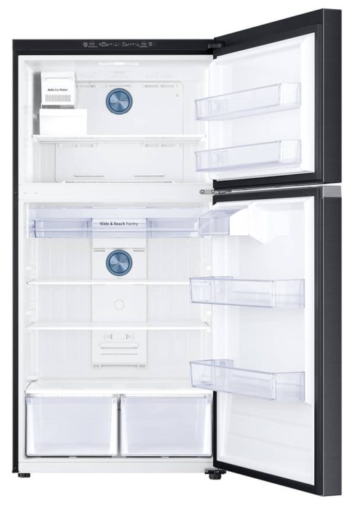 Samsung 21 Cu. Ft. Fingerprint Resistant Black Stainless Steel Top Freezer Refrigerator With FlexZone And Ice Maker - Image 2