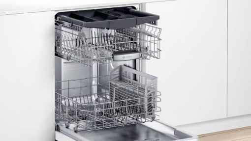 Bosch 500 Series 24" White Recessed Handle Dishwasher - Image 5