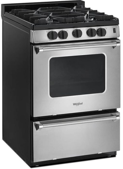 Whirlpool ADA 24" Stainless Steel Freestanding Gas Range With Sealed Burners - Image 4